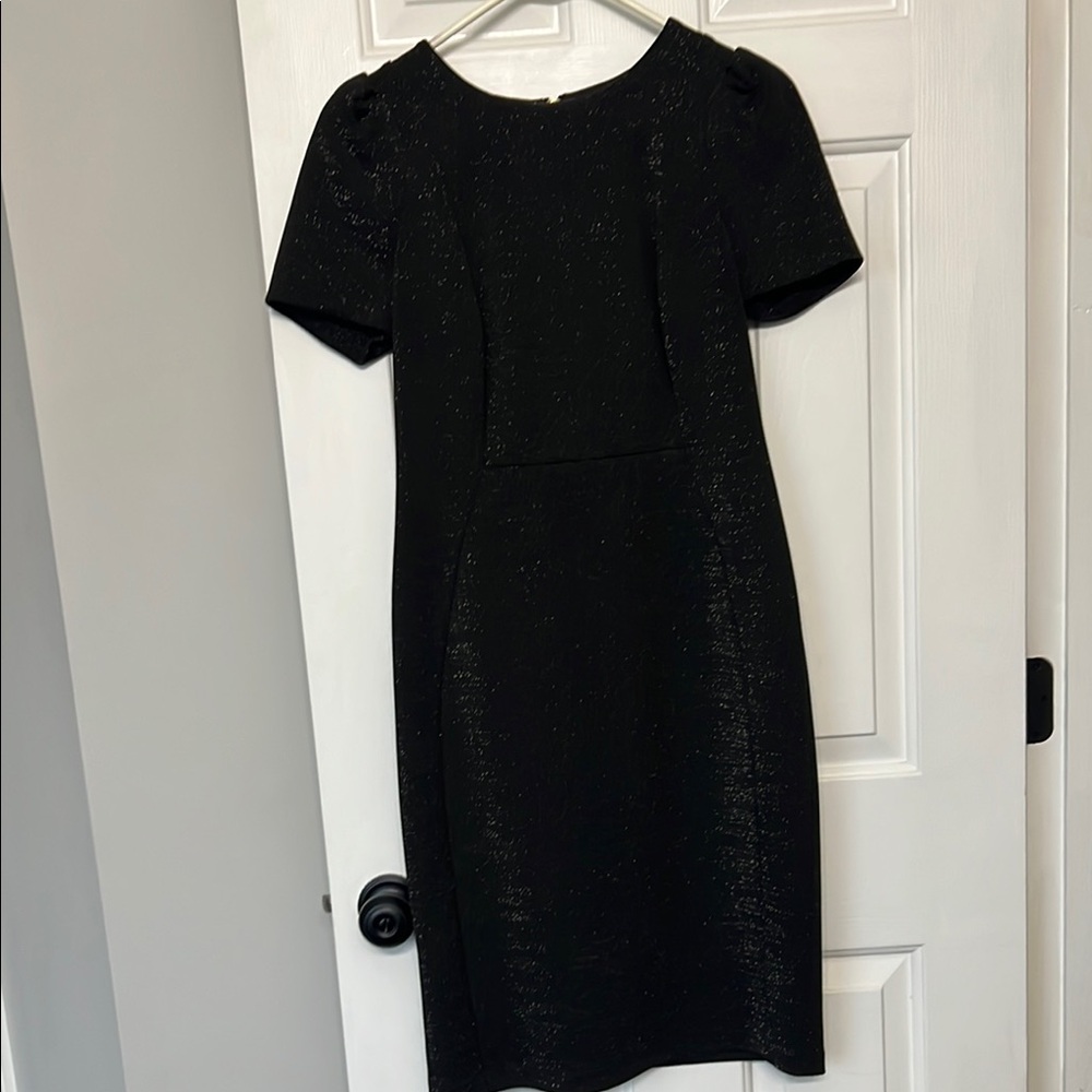 Calvin Klein Black Puff Sleeve Sheath Dress